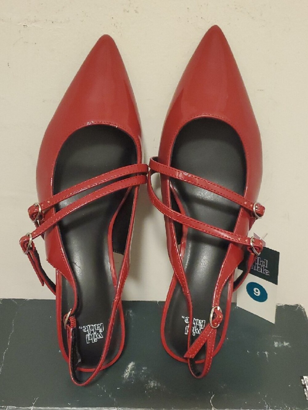 wild fable Red Pointed-Toe Double-Strap Mary Jane Flats - Picture 2 of 5